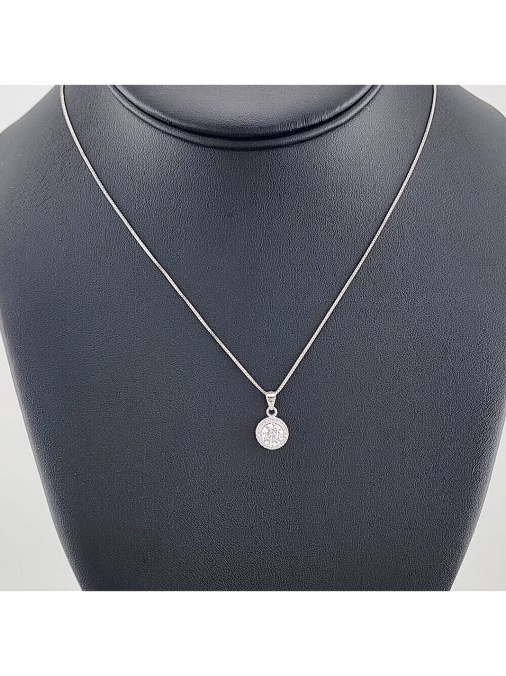 925 Sterling Silver White Gemstone Pendant Necklace – Jewelry Gift for Her